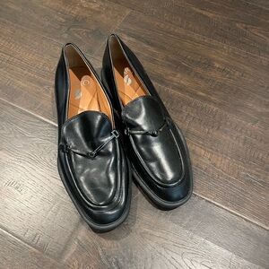 Franco Sarto black leather loafers